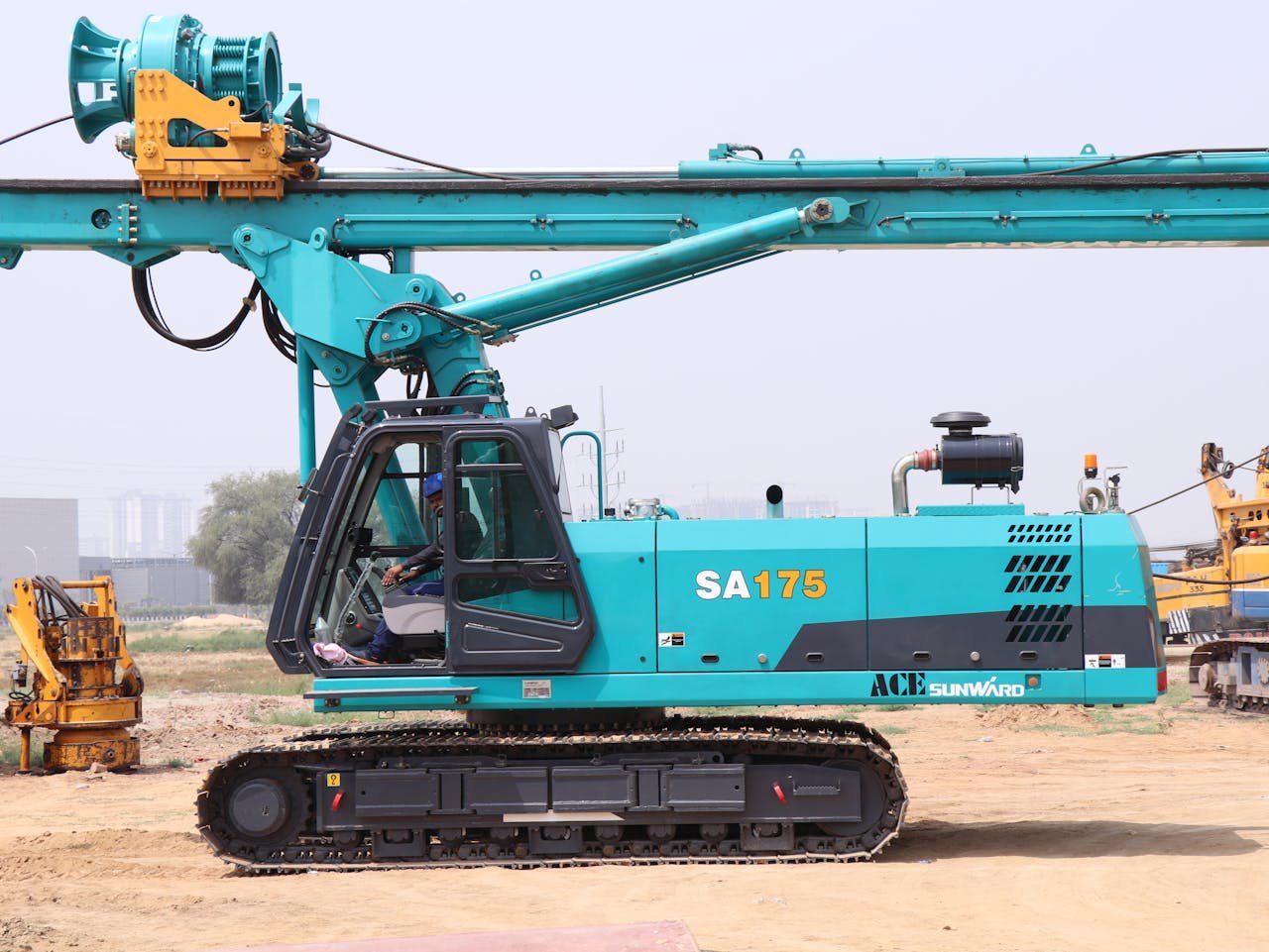 Crafting Captivating Headlines: Your awesome post title goes here Close-up of an SA 175 piling rig at a construction site in Faridabad, Haryana.